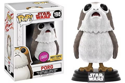 Star Wars - Porg (Flocked) CHASE Pop Vinyl #198