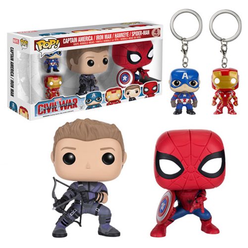 Marvel - Captain America / Iron Man / Hawkeye / Spider-Man - 4 Pack Pop Vinyl