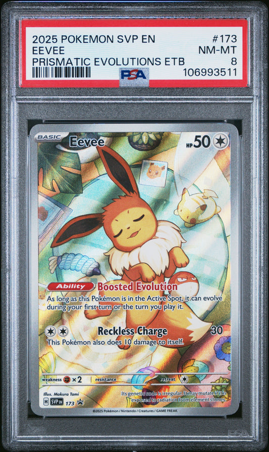 2025 Pokemon Svp En-Sv Black Star Promo 173 Eevee Prismatic Evolutions Etb