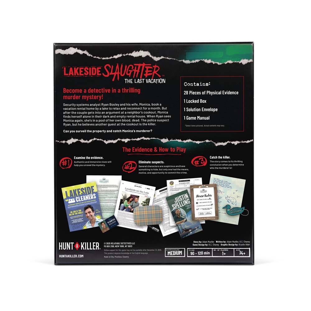 Hunt A Killer: Lakeside Slaughter Murder Mystery Game