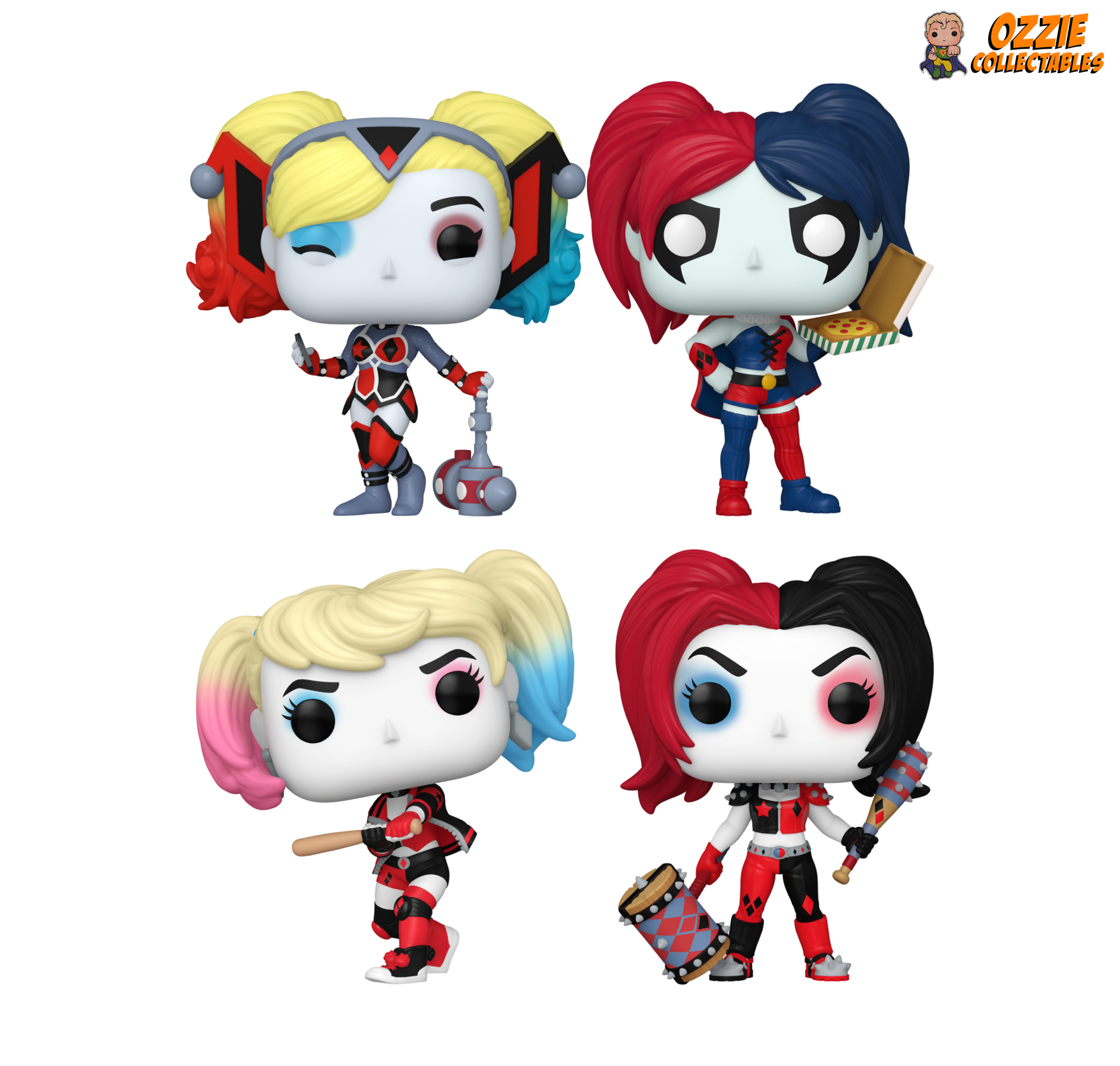 Harley Quinn 2024 Bundle 4 POP! Vinyls Discounted Funko Ozzie
