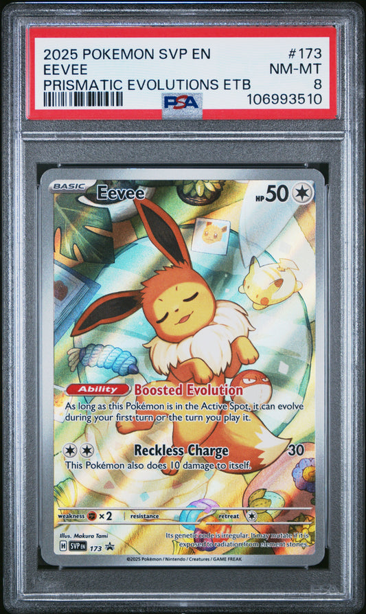 2025 Pokemon Svp En-Sv Black Star Promo 173 Eevee Prismatic Evolutions Etb