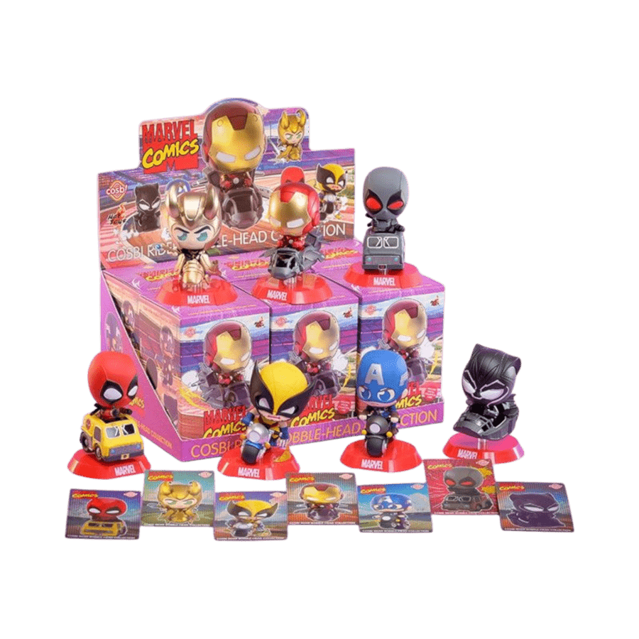 Marvel - Marvel Comics Cosbi Rider Bobble-Head Collection (Display of 6)