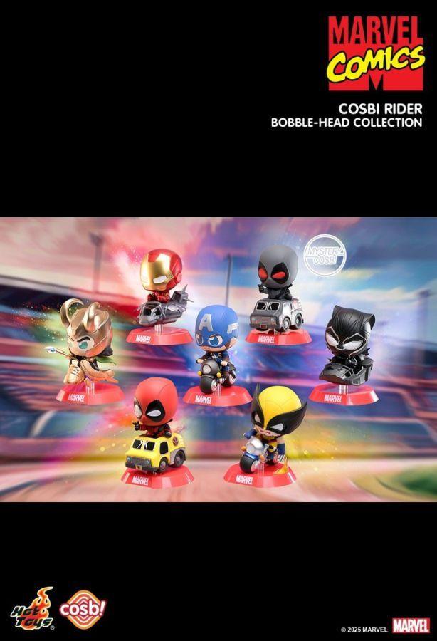 Marvel - Marvel Comics Cosbi Rider Bobble-Head Collection (Display of 6)