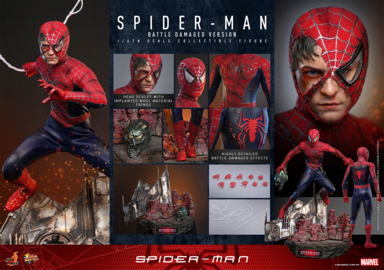 Spider-Man: No Way Home - Spider-Man (Battle Damaged) 1:6 Collectable Action Figure