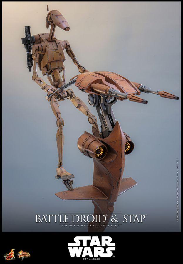 Star Wars - Battle Droid & STAP 1:6 Scale Collectible Figure Set