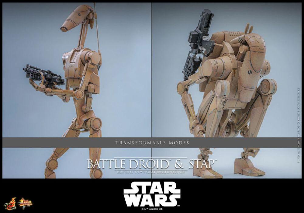 Star Wars - Battle Droid & STAP 1:6 Scale Collectible Figure Set