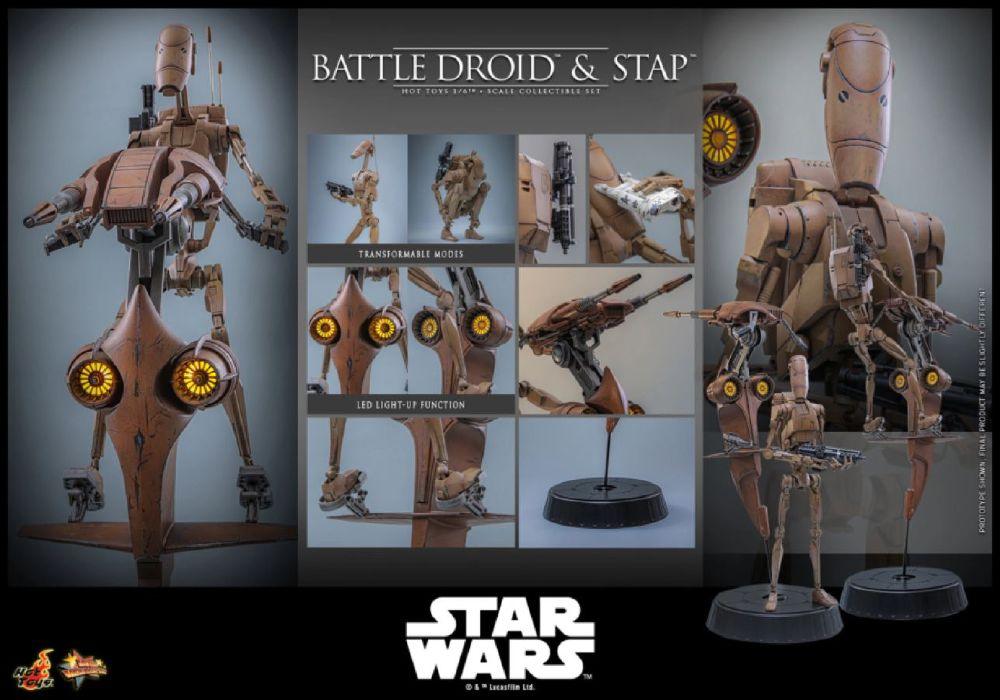 Star Wars - Battle Droid & STAP 1:6 Scale Collectible Figure Set
