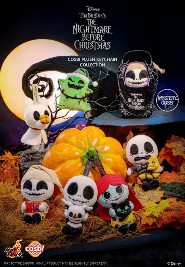 The Nightmare Before Christmas - Jack & Friends Cosbi Plush Keychain Collection (Display of 6)