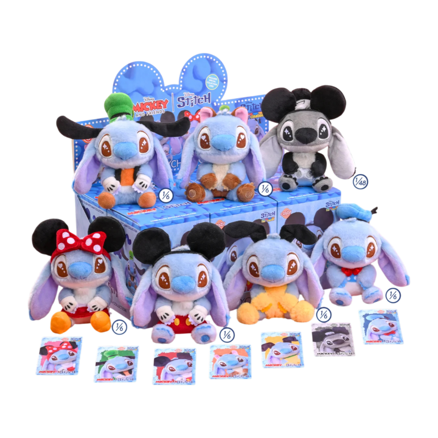 Lilo & Stitch - Stitch as Mickey & Friend - Cosbi Plush Keychain Collection (Display of 6)