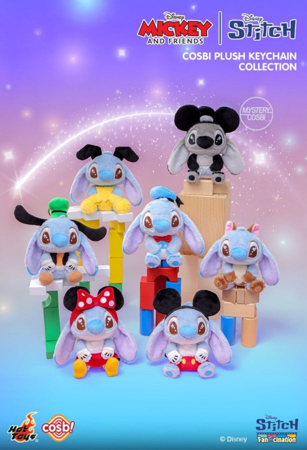 Lilo & Stitch - Stitch as Mickey & Friend - Cosbi Plush Keychain Collection (Display of 6)