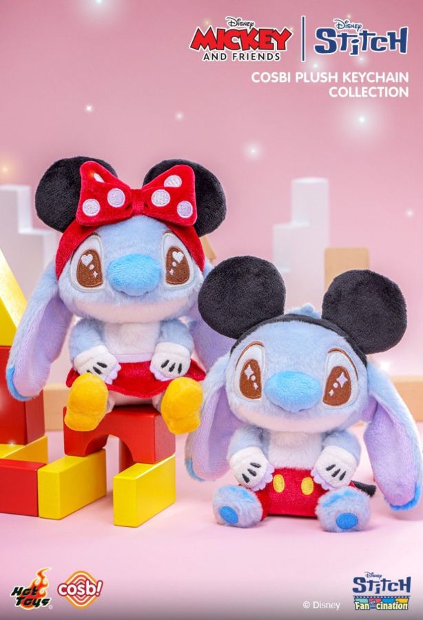 Lilo & Stitch - Stitch as Mickey & Friend - Cosbi Plush Keychain Collection (Display of 6)