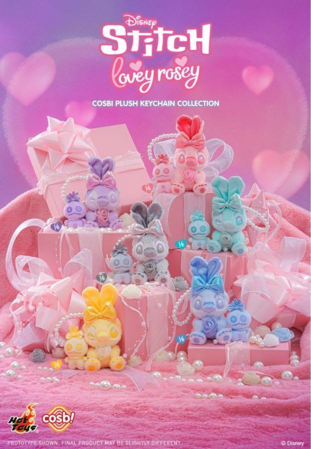 Lilo & Stitch - Stitch Lovey-Rosey Cosbi Plush Keychain Collection (Display of 6)