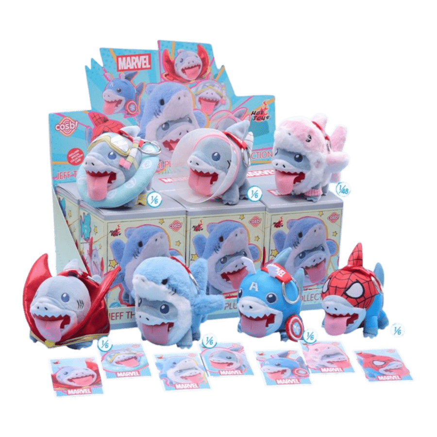 Marvel Rivals - Jeff the Shark Cosbi Plush Keychain Collection (Display of 6)