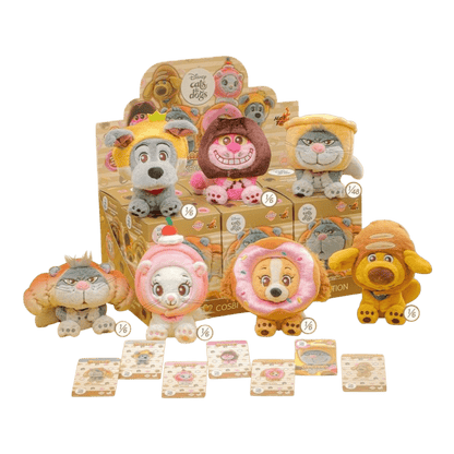 Disney - Cats & Dogs Bakery Cosbi Plush Keychain Collection Assortment (Display of 6)