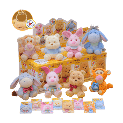 Winnie the Pooh - 100th Anniversary Cosbi Plush Keychain Assortment (Display of 8)