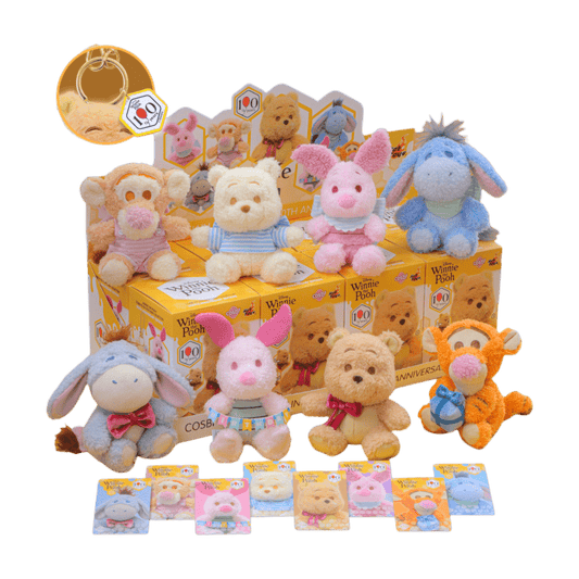 Winnie the Pooh - 100th Anniversary Cosbi Plush Keychain Assortment (Display of 8)