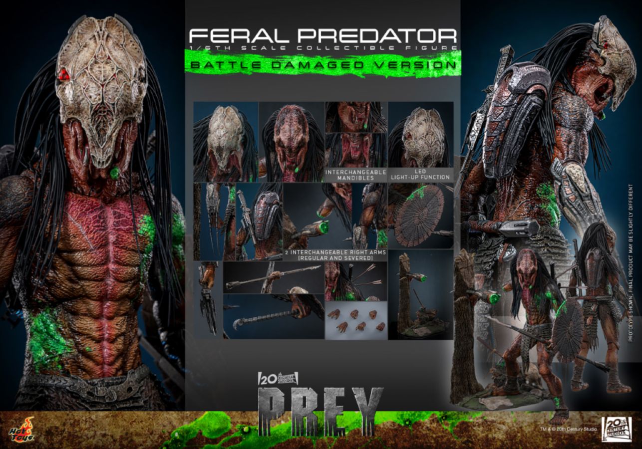 Predator: Prey - Feral Predator (Battle Damaged Version) 1:6 Scale Collectable Action Figure