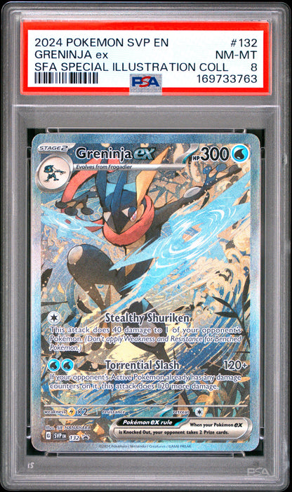 2024 Pokemon Svp En-Sv Black Star Promo 132 Greninja Ex Sfa Special Illustration Coll - PSA 8