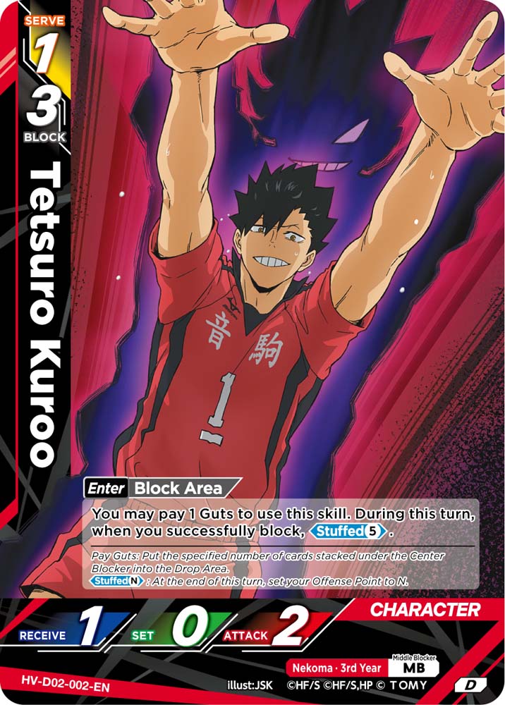 HV-D02 HAIKYU !! VOBACA BREAK: Nekoma High School Trading Card Game (English Version) Starter Deck