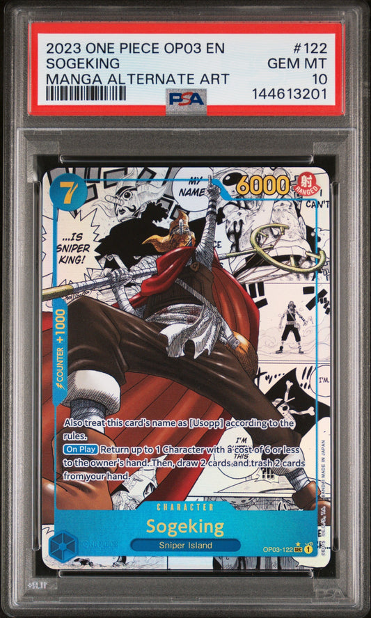 2023 One Piece Op03-Pillars Of Strength 122 Sogeking Manga Alternate Art - PSA 10