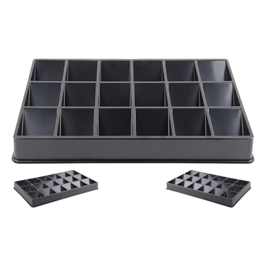 TCG - 18 Slot Trading Card Sorting Tray (Black)