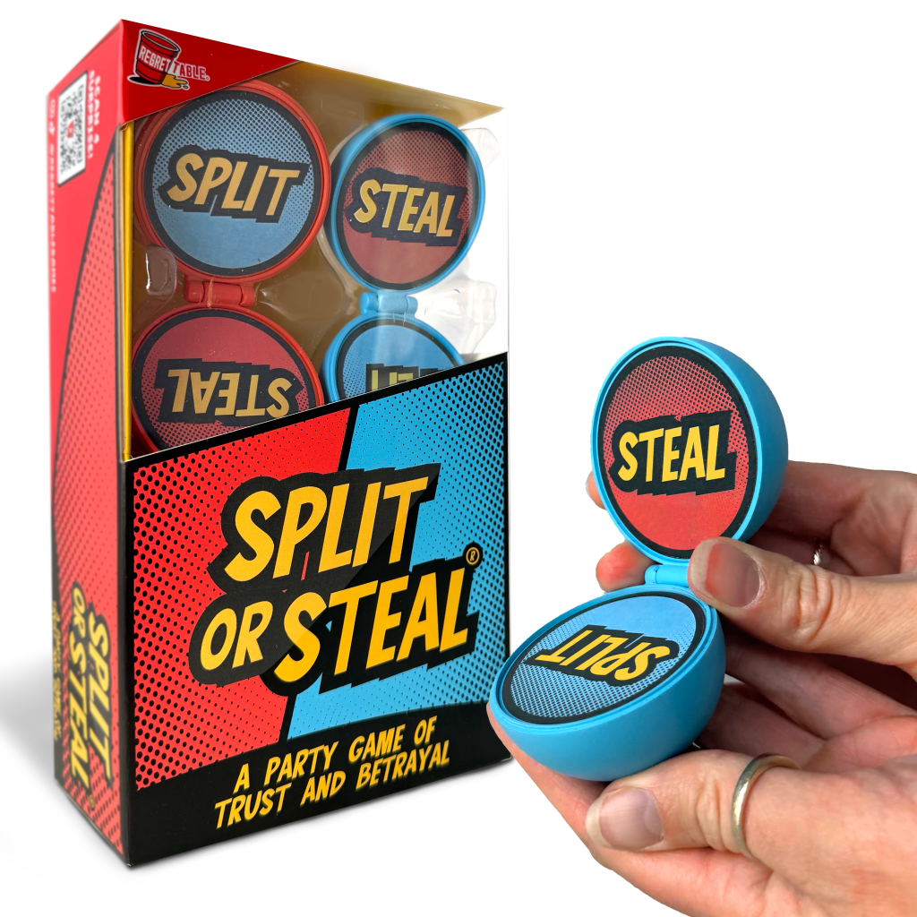 Regrettable Boardgame Assortment - Tug of Draw/ Split or Steal/ Identity Swap