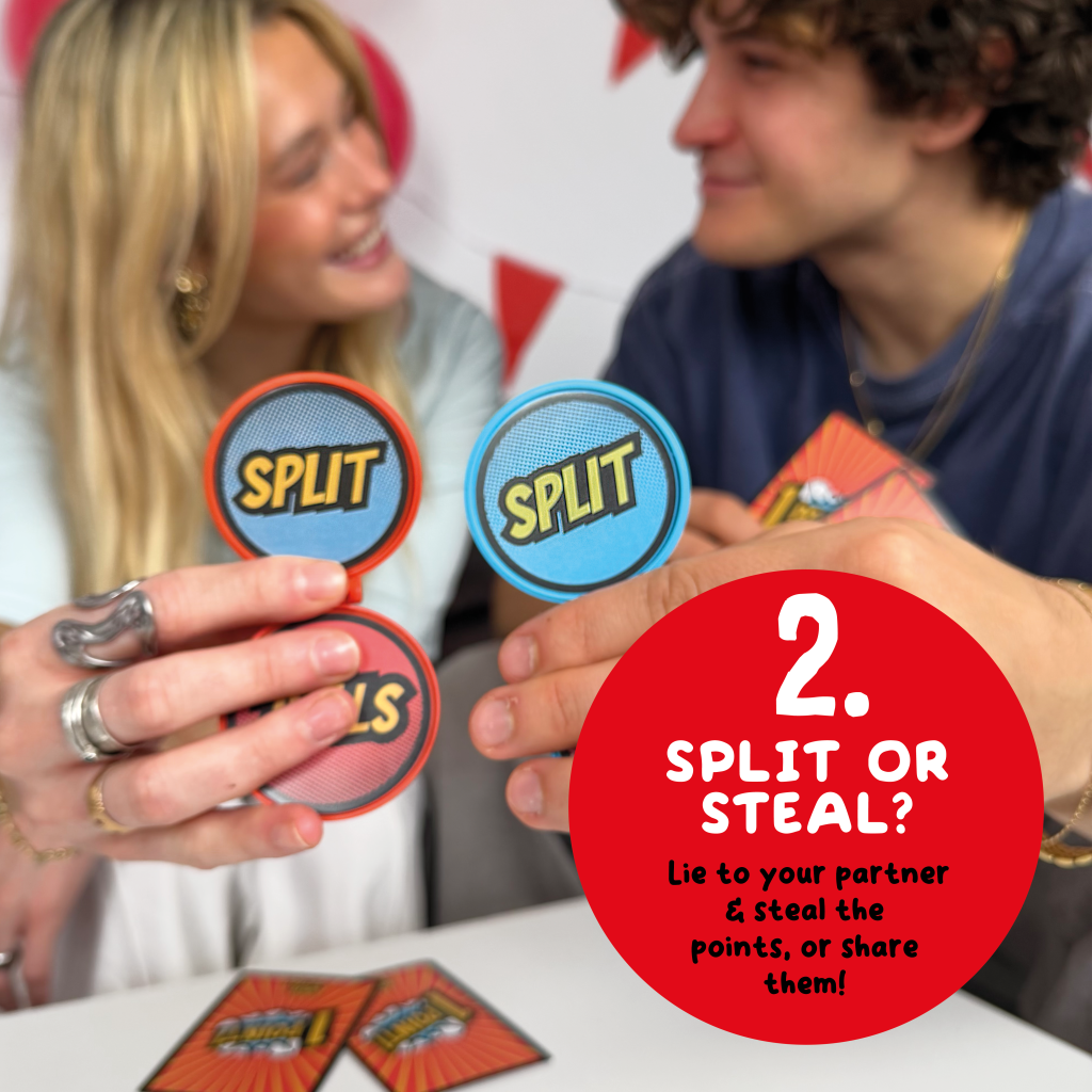 Regrettable Boardgame Assortment - Tug of Draw/ Split or Steal/ Identity Swap