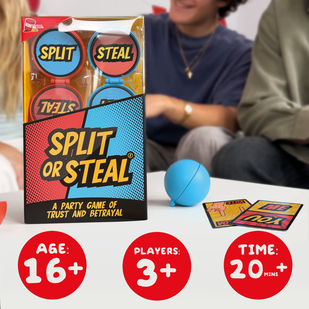Regrettable Boardgame Assortment - Tug of Draw/ Split or Steal/ Identity Swap