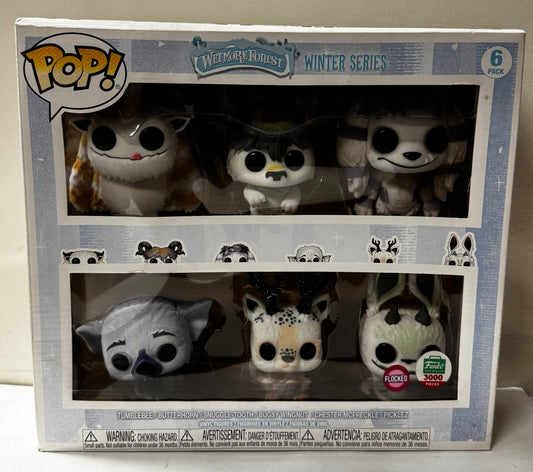 Wetmore Forest Winter Series -  Tumblebee, Butterhorn, Snuggle-Tooth, Bugsy Wingnut, Chester McFreckle and Picklez (Flocked) 6-Pack Pop Vinyl