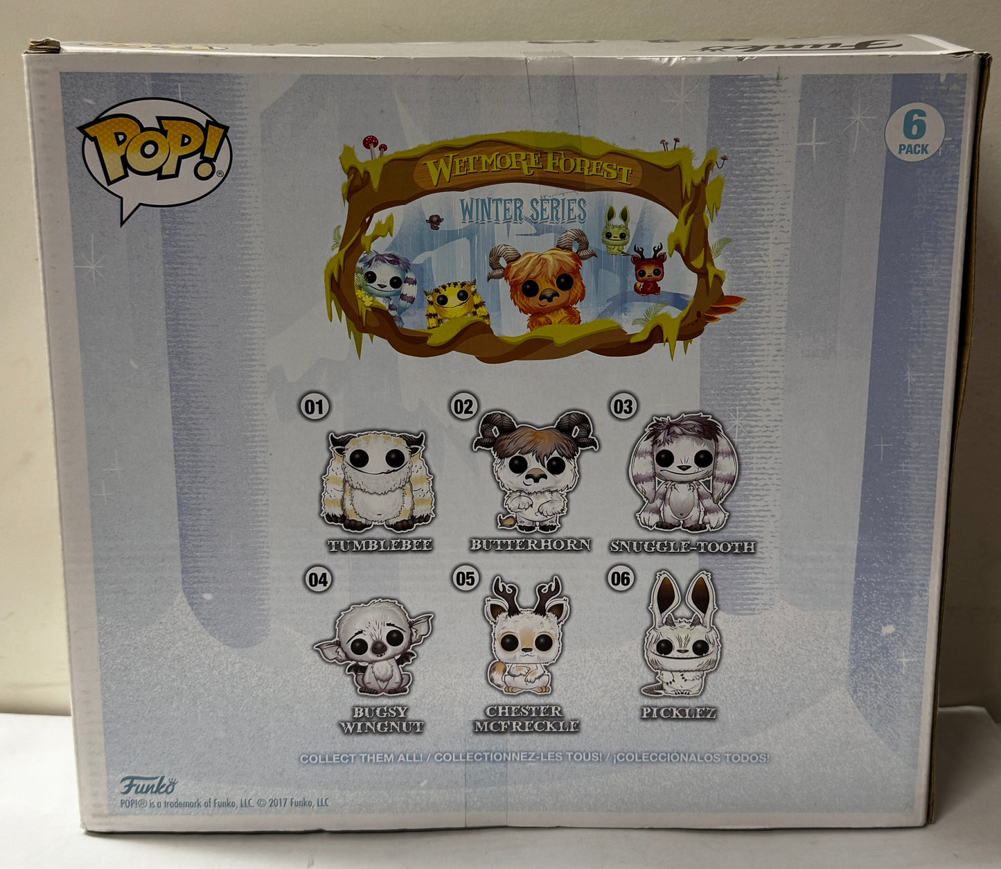 Wetmore Forest Winter Series -  Tumblebee, Butterhorn, Snuggle-Tooth, Bugsy Wingnut, Chester McFreckle and Picklez (Flocked) 6-Pack Pop Vinyl