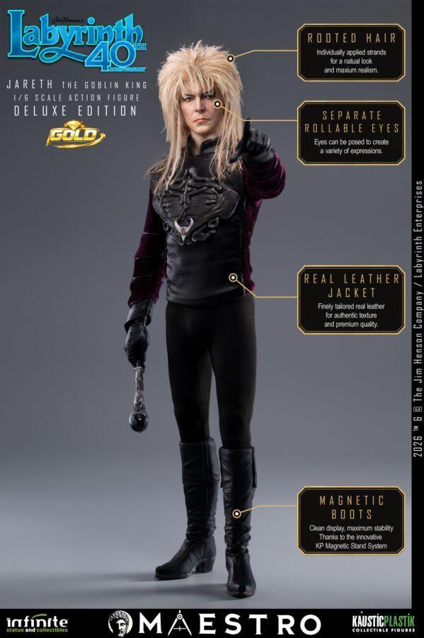Labyrinth - Jareth The Goblin King Gold Deluxe 1:6 Scale Action Figure