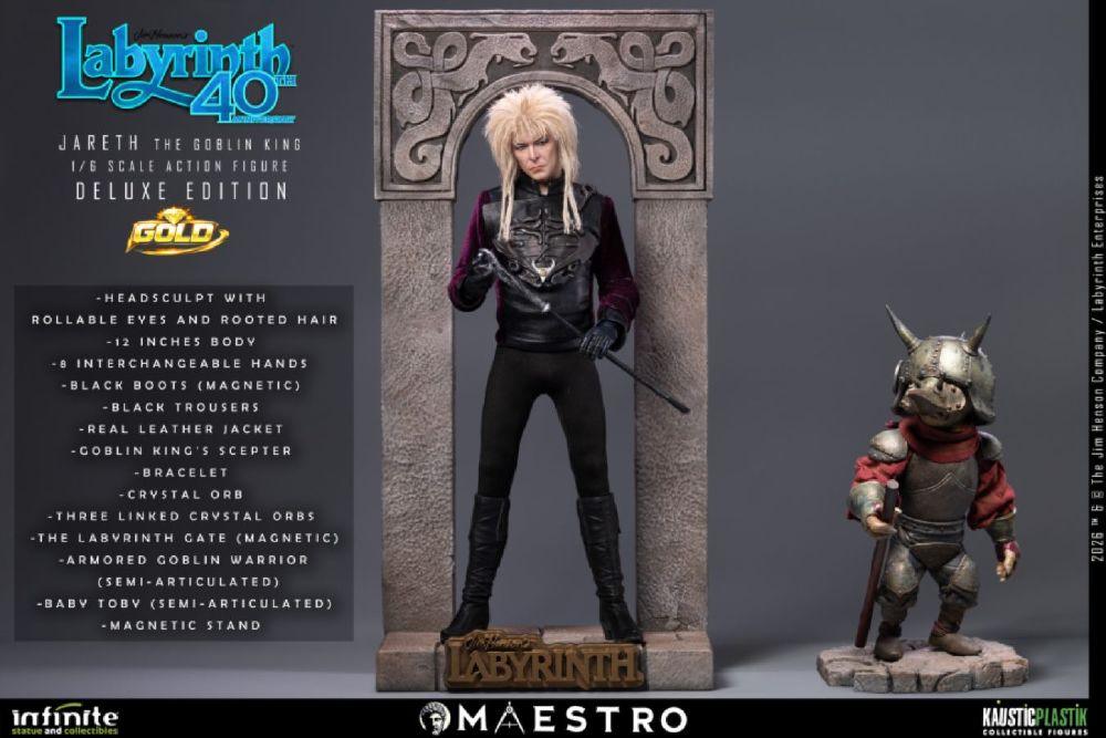 Labyrinth - Jareth The Goblin King Gold Deluxe 1:6 Scale Action Figure