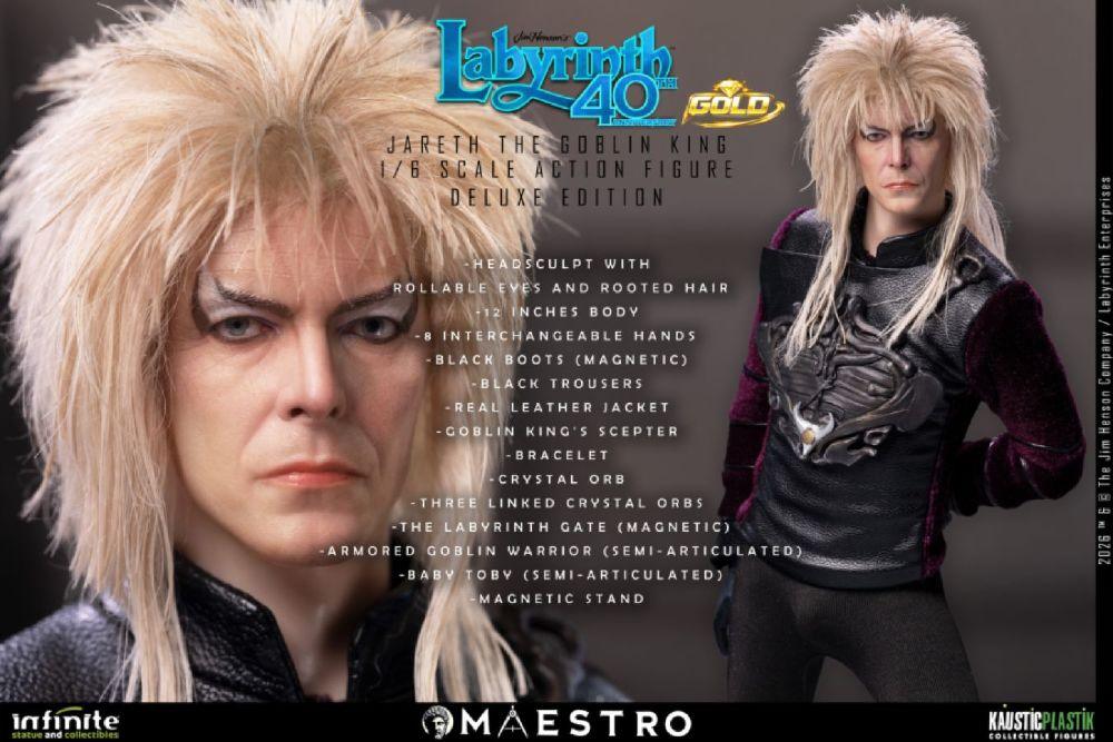Labyrinth - Jareth The Goblin King Gold Deluxe 1:6 Scale Action Figure