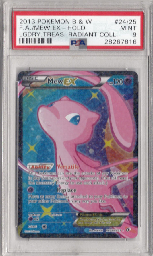 2013 Pokemon Black & White Legendary Treasures Radiant Collection Rc24 Fa/Mew Ex Leg.Treas. Radiant Coll. - PSA 9