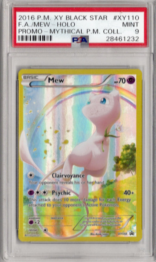 2016 Pokemon Xy Black Star Promo Xy110 Fa/Mew Promo-Mythical P.M.Coll. - PSA 9