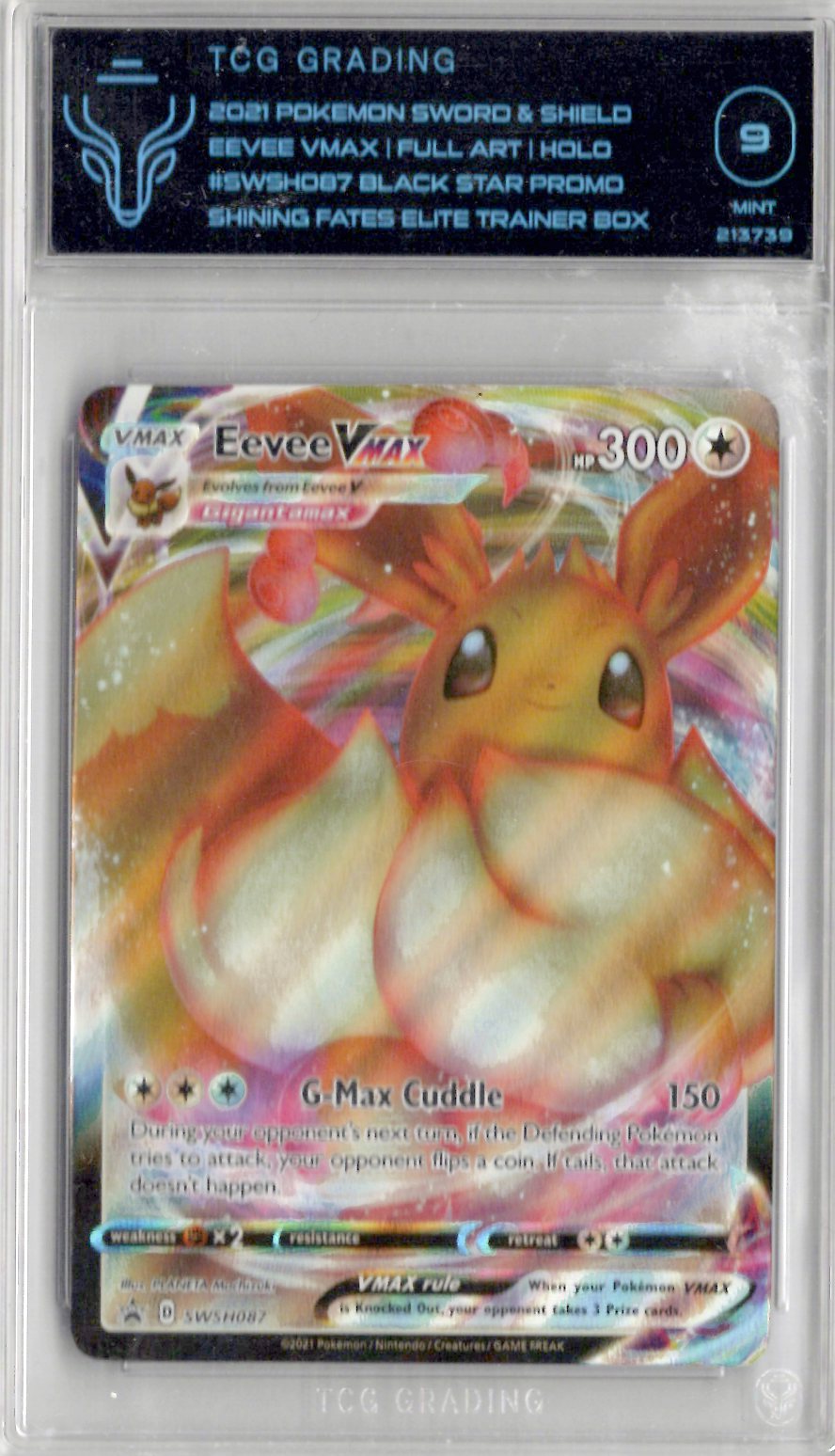 2021 Pokemon SWSH Black Star Promo Shining Fates Elite Trainer Box 087 Eevee VMax - TCG 9