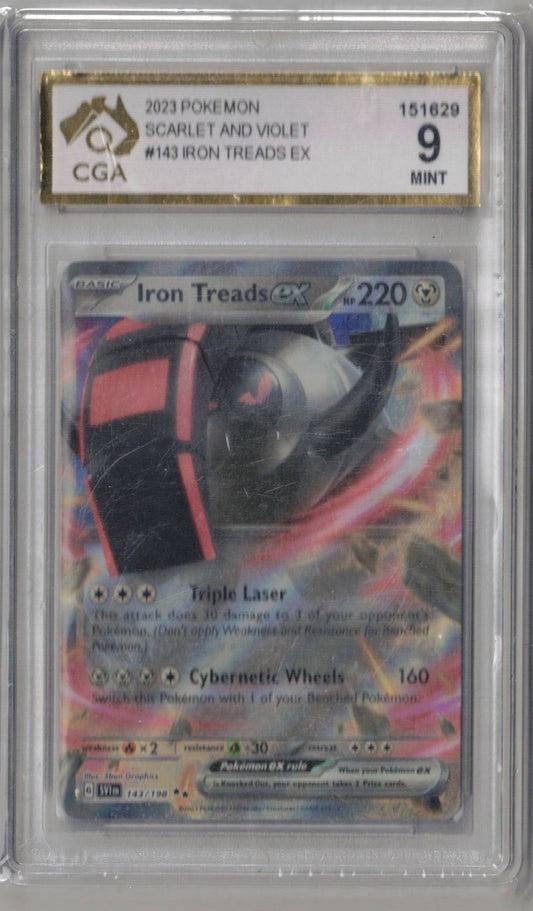 2023 Pokemon Scarlet & Violet 143 Iron Treads Ex - CGA 9