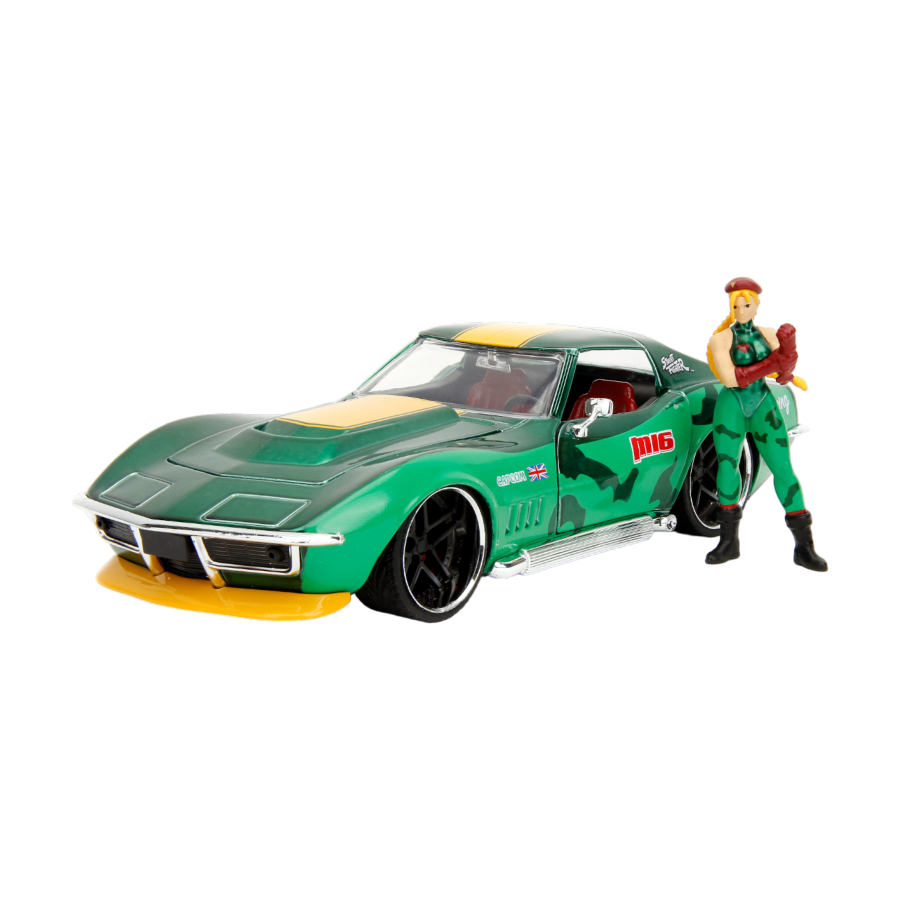 Street Fighter - Chevrolet Corvette Stingray ZL1 (1969) 1:22 Scale with Cammy Figure