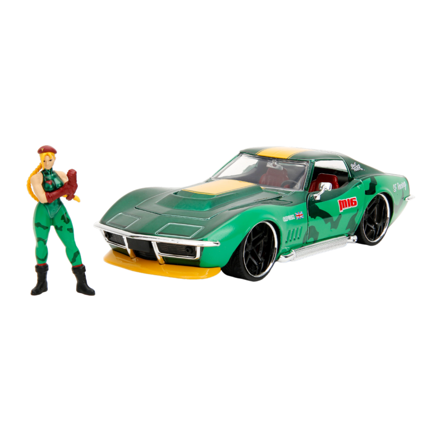 Street Fighter - Chevrolet Corvette Stingray ZL1 (1969) 1:24 Scale with Cammy Figure