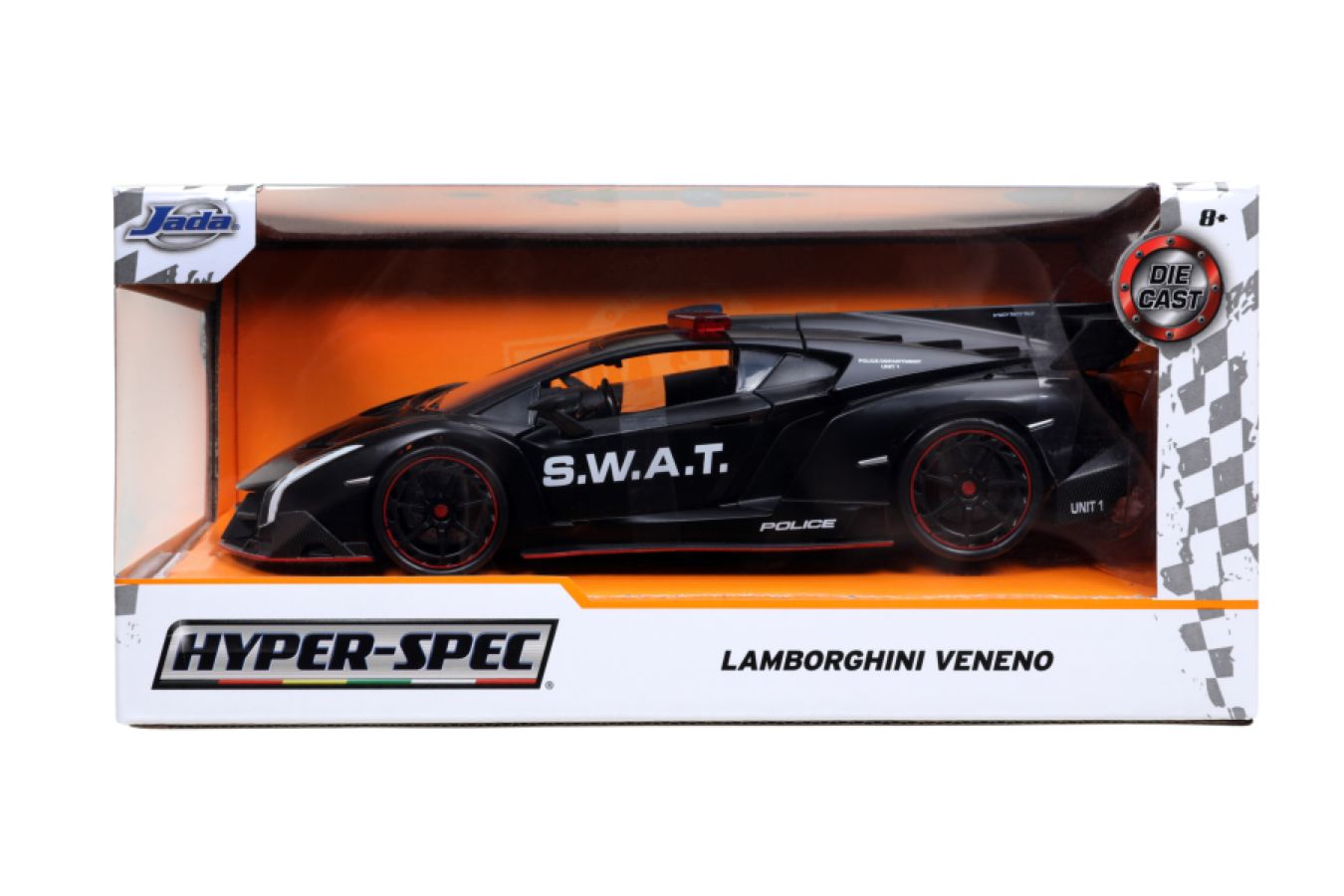 Hyperspec - 2017 Lamborghini Veneno Black 1:24 Scale