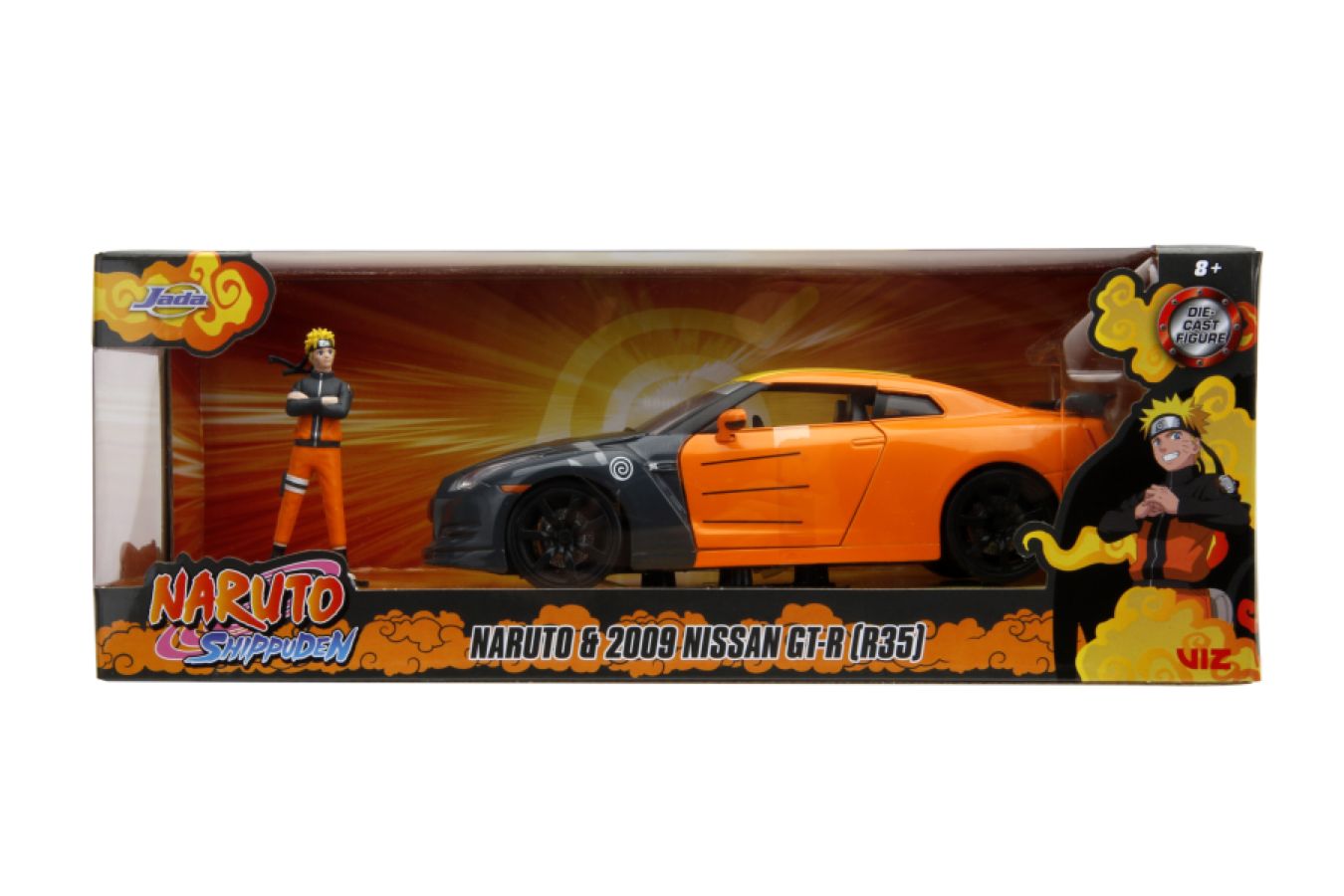 Naruto - Nissan GT-R R35 (2009) 1:24 Scale with Naruto Figure Hollywood Rides Diecast Vehicle