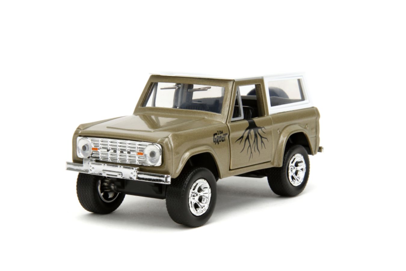 Marvel Comics - 1973 Ford Bronco Hard Top 1:32 Scale Hollywood Ride with Groot Set