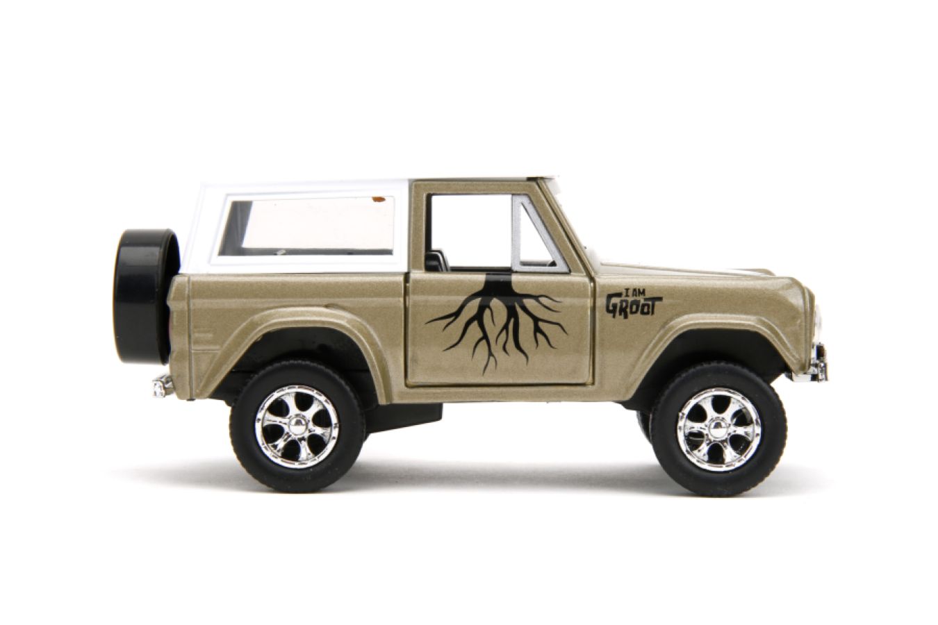Marvel Comics - 1973 Ford Bronco Hard Top 1:32 Scale Hollywood Ride with Groot Set