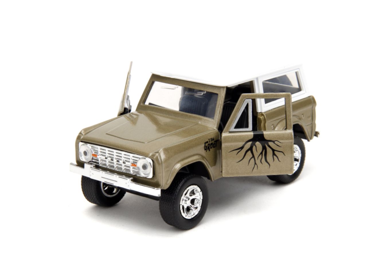 Marvel Comics - 1973 Ford Bronco Hard Top 1:32 Scale Hollywood Ride with Groot Set
