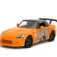 Naruto - 2001 Honda S2000 (with Naruto Figure) 1:24 Scale Diecast Vehicle Set