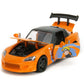 Naruto - 2001 Honda S2000 (with Naruto Figure) 1:24 Scale Diecast Vehicle Set