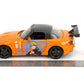 Naruto - 2001 Honda S2000 (with Naruto Figure) 1:24 Scale Diecast Vehicle Set