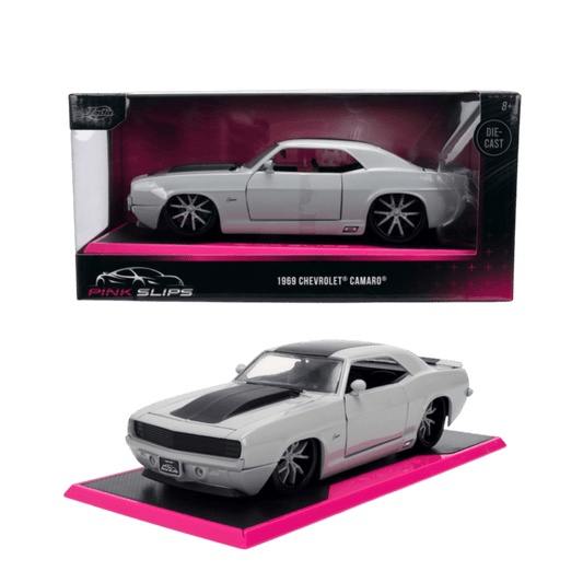 Pink Slips - 1:24 1969 Camaro (White) Diecast Vehicle