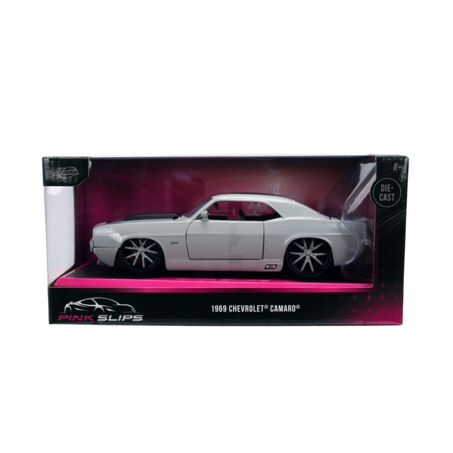 Pink Slips - 1:24 1969 Camaro (White) Diecast Vehicle